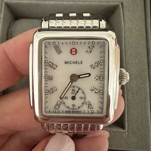 MICHELE Deco Diamond Dial Watch